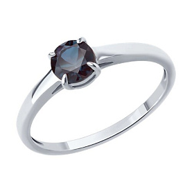 Кольцо SOKOLOV - Золото 585, Синтетический александрит (арт. 717151-3)