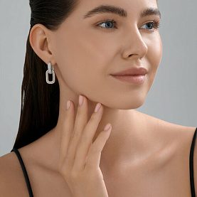 Серьги SOKOLOV - Серебро 925, Фианит (арт. 94027016)