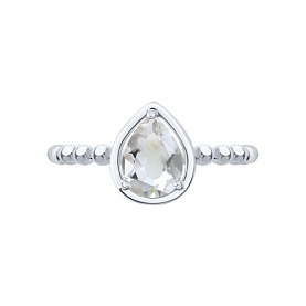 Кольцо SOKOLOV - Серебро 925, Горный хрусталь (арт. 92014696)