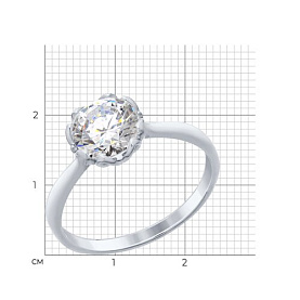 Кольцо SOKOLOV - Серебро 925, Фианит (арт. 94013660)