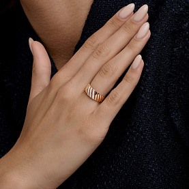 Кольцо SOKOLOV - Золото 585, Фианит (арт. 019810)