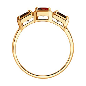 Кольцо Diamant - Серебро 925, Гранат, Раухтопаз (арт. 93-310-01769-1)