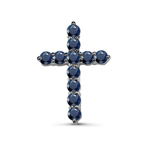 Подвеска Дельта - Золото 585, Сапфир (арт. БР280584б)