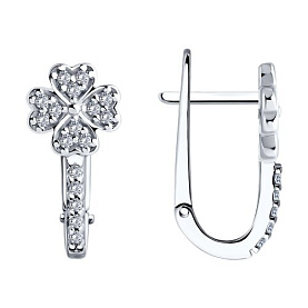 Серьги SOKOLOV - Серебро 925, Фианит (арт. 94026605)