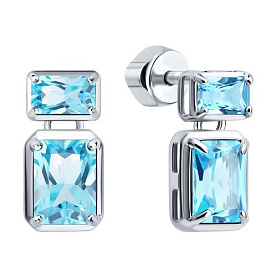 Серьги Diamant - Серебро 925, Топаз (арт. 94-322-02395-1)