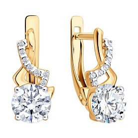 Серьги SOKOLOV - Серебро 925, Фианит (арт. 93022540)