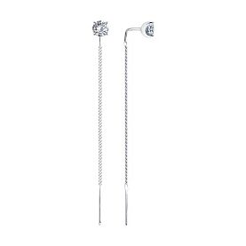 Серьги SOKOLOV - Серебро 925, Фианит (арт. 94026414)