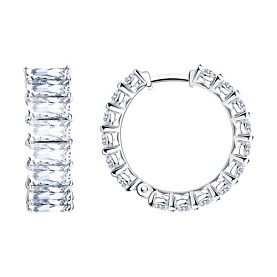 Серьги SOKOLOV - Серебро 925, Фианит (арт. 94025316)