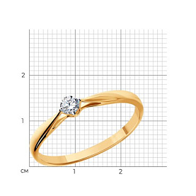 Кольцо SOKOLOV - Золото 585, Бриллиант (арт. 1011495)