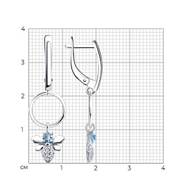 Серьги Diamant - Серебро 925, Фианит (арт. 94-121-00095-1)