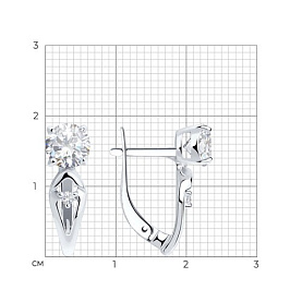 Серьги Diamant - Серебро 925, Фианит (арт. 94-120-00741-1)