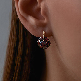 Серьги Diamant - Золото 585, Гранат (арт. 51-320-02100-4)