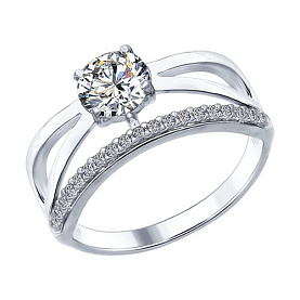 Кольцо SOKOLOV - Серебро 925, Фианит (арт. 94012322)