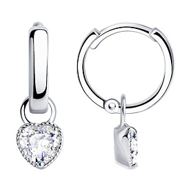 Серьги SOKOLOV - Серебро 925, Фианит (арт. 94024415)