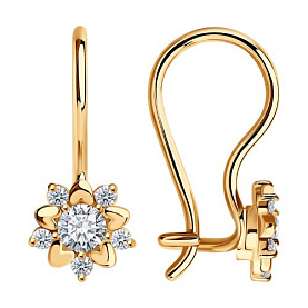 Серьги SOKOLOV - Золото 375, Фианит (арт. 024788-4)