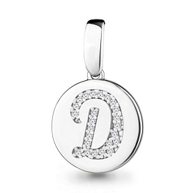 Подвеска Аквамарин - Серебро 925, Фианит (арт. 24009А.5)