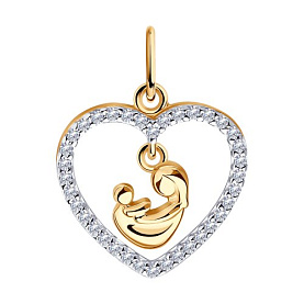 Подвеска Diamant - Серебро 925, Фианит (арт. 93-130-01013-1)