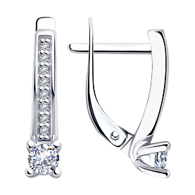 Серьги Diamant - Серебро 925, Фианит (арт. 94-120-01573-1)