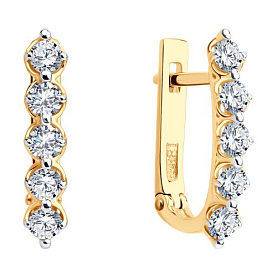 Серьги Diamant - Золото 585, Фианит (арт. 51-120-02785-1)