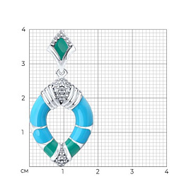Подвеска Diamant - Серебро 925, Эмаль (арт. 94-130-00040-1)