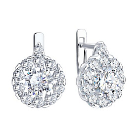 Серьги Diamant - Серебро 925, Фианит (арт. 94-120-02402-1)