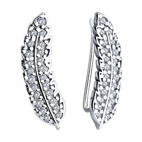 Серьги SOKOLOV - Серебро 925, Фианит (арт. 94026632)