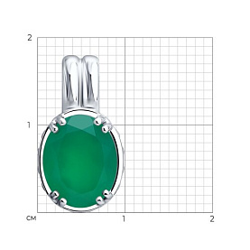 Подвеска SOKOLOV - Серебро 925, Агат, Фианит (арт. 92030864)