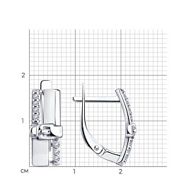 Серьги Diamant - Серебро 925, Фианит (арт. 94-120-00801-1)