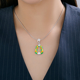 Подвеска Diamant - Серебро 925, Фианит, Эмаль (арт. 94-130-00041-1)