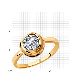 Кольцо SOKOLOV - Серебро 925, Фианит (арт. 93010792)