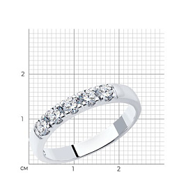 Кольцо SOKOLOV - Серебро 925, Фианит (арт. 94013551)