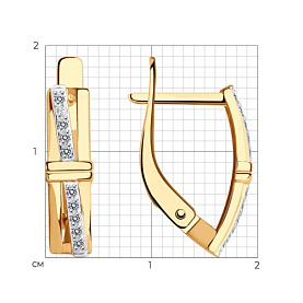 Серьги SOKOLOV - Золото 585, Фианит (арт. 029245)