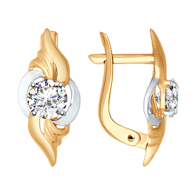 Серьги SOKOLOV - Золото 375, Фианит (арт. 027370-4)