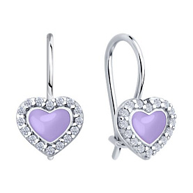 Серьги Diamant - Серебро 925, Эмаль (арт. 94-120-02202-2)