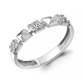 Кольцо Аквамарин - Серебро 925, Фианит (арт. 600715А.5)