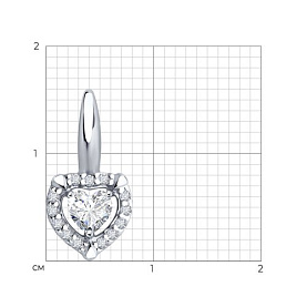Подвеска SOKOLOV - Серебро 925, Фианит (арт. 94032821)