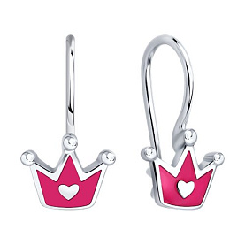 Серьги Diamant - Серебро 925, Эмаль (арт. 94-120-02219-1)