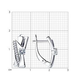 Серьги SOKOLOV - Серебро 925, Фианит (арт. 94023413)