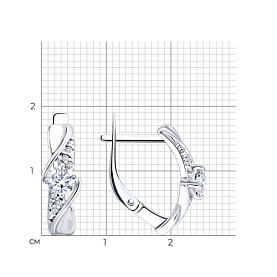 Серьги Diamant - Серебро 925, Фианит (арт. 94-120-00030-1)