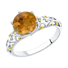 Кольцо SOKOLOV - Серебро 925, Синтетический султанит (арт. 92012073)