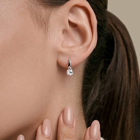 Серьги SOKOLOV - Серебро 925, Бриллианит (арт. 94027737)