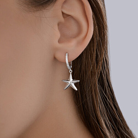 Серьги SOKOLOV - Серебро 925, Фианит (арт. 94027216)