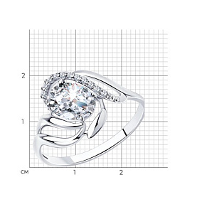 Кольцо SOKOLOV - Серебро 925, Фианит (арт. 94012245)