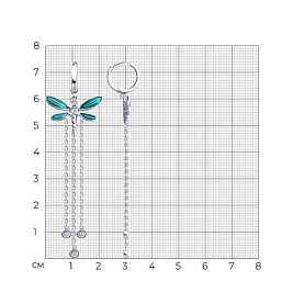 Серьги Diamant - Серебро 925, Фианит, Эмаль (арт. 94-121-02245-1)