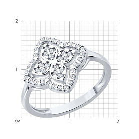 Кольцо SOKOLOV - Серебро 925, Фианит (арт. 94014639)