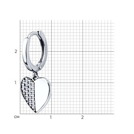 Серьга SOKOLOV - Серебро 925, Фианит (арт. 94170357)