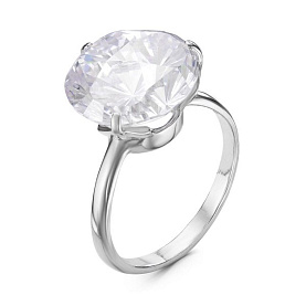 Кольцо Красная пресня - Серебро 925, Фианит (арт. 2381802Д)