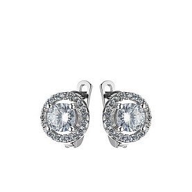 Серьги Фиделис - Серебро 925, Фианит (арт. FYE7190)