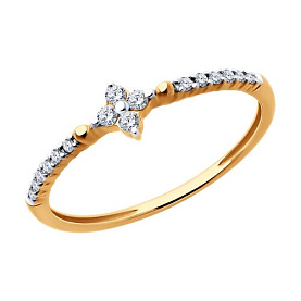 Кольцо Diamant - Золото 585, Фианит (арт. 51-110-02421-1)