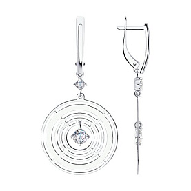 Серьги Diamant - Серебро 925, Фианит (арт. 94-121-01428-1)